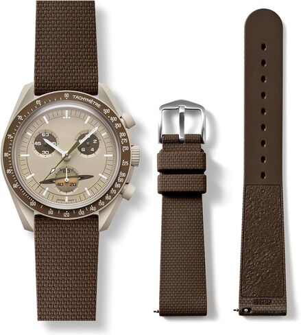Strap for Moonswatch Watch,Universal 20mm Silicone Band Compatible Omega x Swatch Speedmaster,Lunar Soil Texture Replacement Strap for Swatch Omega 20mm Watch Men Women in Saudi Arabia