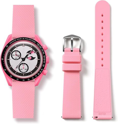 Strap for Moonswatch Watch,Universal 20mm Silicone Band Compatible Omega x Swatch Speedmaster,Lunar Soil Texture Replacement Strap for Swatch Omega 20mm Watch Men Women in Saudi Arabia