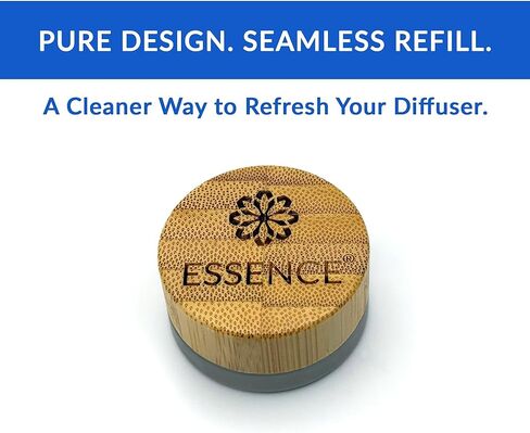 Essence Glass Reinfusion Bay & Nasal Diffuser Ring | Aromatherapy Ring Soaking Bay with Bamboo Lid | Refresh Essential Oil Scent for Wearable Diffusers | Eco‑Friendly & Reusable in Kuwait