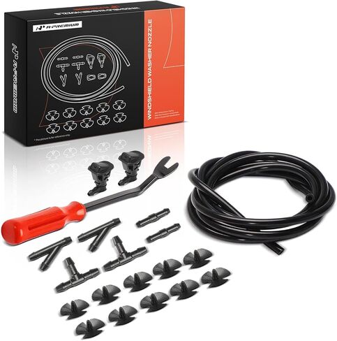 A-Premium Windshield Washer Nozzle Hose Repair Kit Compatible with Jeep JK Series Wrangler 2013-2017, Wrangler JK 2018, Windshield Wiper Washer Nozzle Spray Jet, Set of 20 in Saudi Arabia