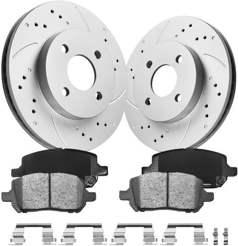 Brakes Pads and Rotors Kit Front Automotive Replacement Brake Kits Compatible with 2005-2010 Chevy Cobalt, 2003-2007 Saturn Ion, 2007-2009 Pontiac G5| 256mm(10.1in)| Anti-Rust Geomet Coated in Saudi Arabia