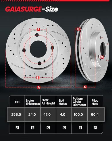 Brakes Pads and Rotors Kit Front Automotive Replacement Brake Kits Compatible with 2005-2010 Chevy Cobalt, 2003-2007 Saturn Ion, 2007-2009 Pontiac G5| 256mm(10.1in)| Anti-Rust Geomet Coated in Saudi Arabia