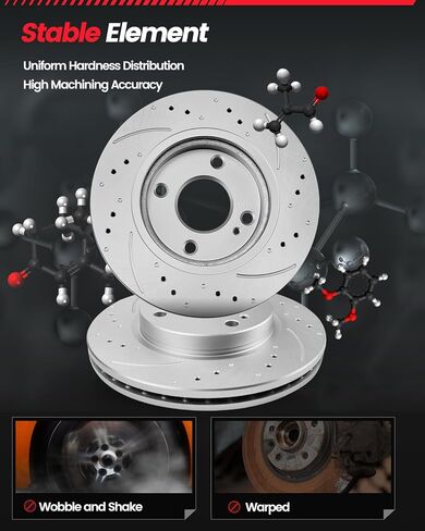 Brakes Pads and Rotors Kit Front Automotive Replacement Brake Kits Compatible with 2005-2010 Chevy Cobalt, 2003-2007 Saturn Ion, 2007-2009 Pontiac G5| 256mm(10.1in)| Anti-Rust Geomet Coated in Saudi Arabia