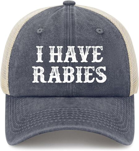 قبعة سائق الشاحنة I Have Rabies Hat للنساء، قبعة بيسبول، هدايا عيد ميلاد مضحكة in Kuwait