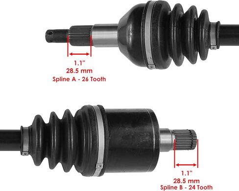 Caltric Front Rear Left Right Axles Compatible with Can-am Outlander Max 1000 4X4 Efi 2013 2014 2015 in Saudi Arabia
