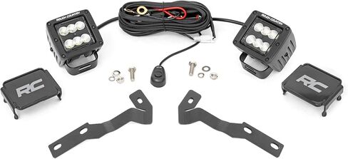Rough Country Dual 2" LED Ditch Light Kit for Toyota Tacoma (2016-2023) - (2) 2-in Black Series LED Cubes, Flood Beam in Saudi Arabia