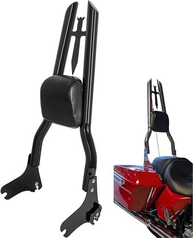Black Detachable Sissy Bar Passenger Backrest Rear Pad for Harley Davidson Touring 1997-2008 Road King Electra Glide Street Glide FLHR FLHX FLHT FLTR [30 Inches Tall] in Saudi Arabia