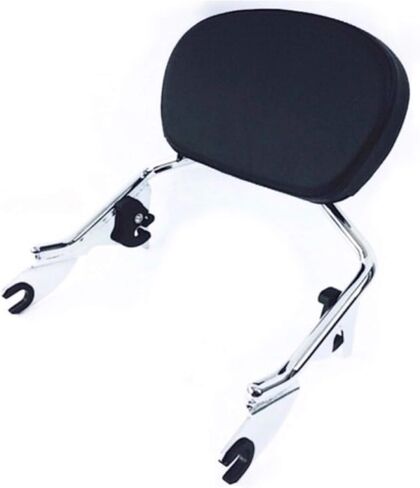 Short Chrome Detachable Low Sissy Bar Backrest Upright Passenger Pad Harley Touring Street Glide Road King Ultra Electra Quick Release Rear SissyBar Back Rest 52610-09A 51579-05A 2014-2024 in Saudi Arabia