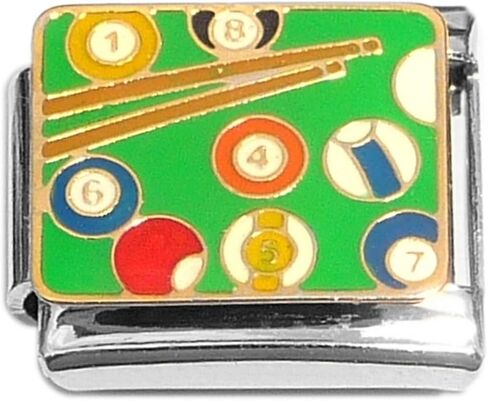 NewCharms Pool Balls With Pool Sticks Italian Charm in Saudi Arabia