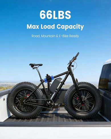 رف دراجة لسرير الشاحنة مُحسَّن للالتقاطات، رفوف سيارات للدراجة شديدة التحمل مع تعديل متعدد الزوايا بزاوية 360 درجة، حامل دراجة على سرير بيك أب مناسب عالمي مع وسادات مطاطية مضادة للتصادم in Kuwait