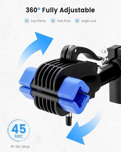 رف دراجة لسرير الشاحنة مُحسَّن للالتقاطات، رفوف سيارات للدراجة شديدة التحمل مع تعديل متعدد الزوايا بزاوية 360 درجة، حامل دراجة على سرير بيك أب مناسب عالمي مع وسادات مطاطية مضادة للتصادم in Kuwait