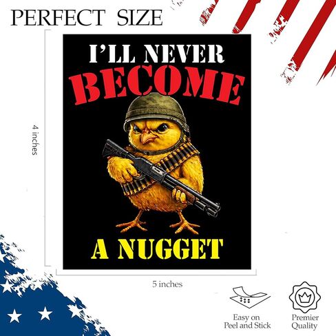 Funny I'll Never Become a Nugget Sarcastic Decal Sticker Decal Auto Bumper Sticker Vinyl Car Truck RV SUV Boat Window in Saudi Arabia