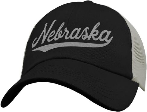 قبعة نبراسكا للرجال والنساء - قبعة سائق الشاحنة بنمط رياضي لكرة القدم بجامعة ستيت كوليدج - NE USA in Kuwait