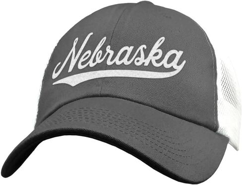 قبعة نبراسكا للرجال والنساء - قبعة سائق الشاحنة بنمط رياضي لكرة القدم بجامعة ستيت كوليدج - NE USA in Kuwait