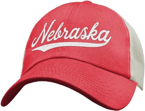 قبعة نبراسكا للرجال والنساء - قبعة سائق الشاحنة بنمط رياضي لكرة القدم بجامعة ستيت كوليدج - NE USA in Kuwait