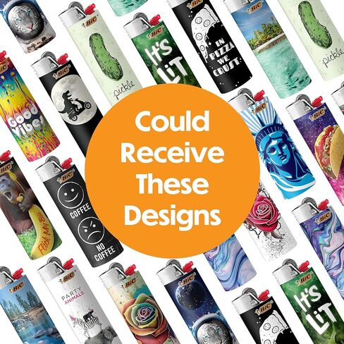 ولاعة جيب من بيك، مجموعة مفضلة إصدار خاص، تصميمات ولاعة فريدة ومتنوعة، علبة ولاعات تحتوي على 50 قطعة in Kuwait