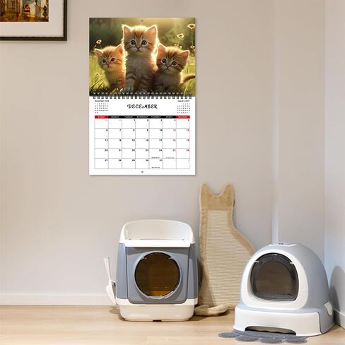 2026 Cat Wall Calendar — 2026 Wall Calendar, 12-Month Full Year, January 2026 to December 2026, Size 8" x 11", Double-Bound Design, Cute Cat Calendar in Saudi Arabia