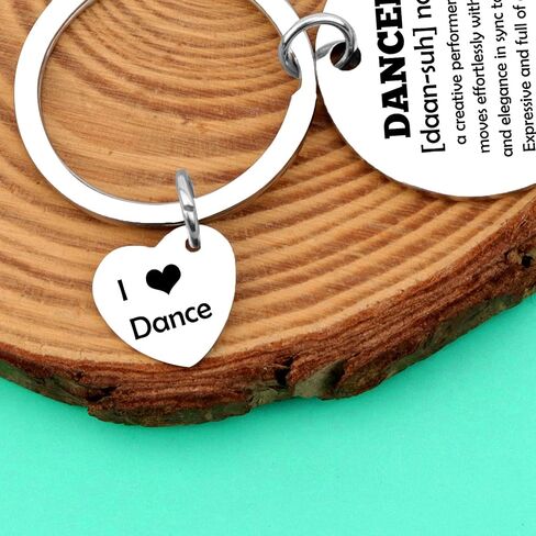 Dabihu Dance Themed Keychain - Silver - Dance Lovers, Teachers & Friends - Modern Style - Exquisite Finish, Velvet Pouch in Saudi Arabia
