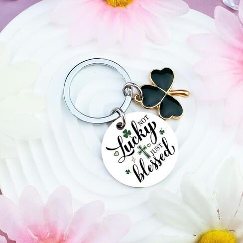 Good Luck Charms St Patricks Day Accessories Irish Gifts for Women Clover Keychain Shamrock Decorations Irish Blessing Clover Charm St. Patrick's Day Decorations in Kuwait