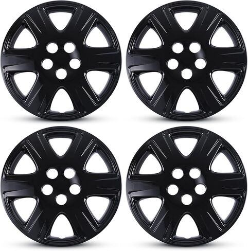 AUTOWIKI 15 Inch Hubcaps Set of 4 Compatible for Toyota Corolla 2005-2008 Black Wheel Rim Cover, Wheel Hubcaps PP Material Hub Cap Snap On Replacement fit for 05-08 Corolla in Saudi Arabia