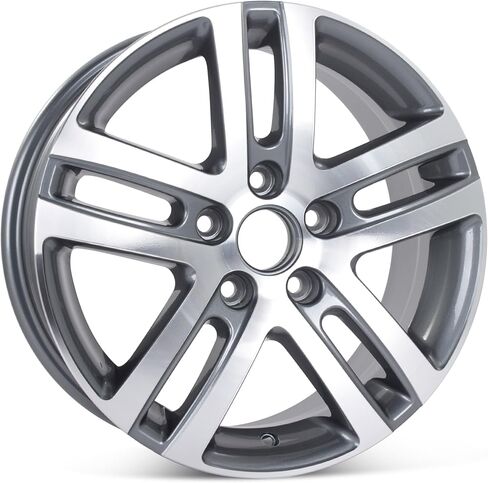 New 16" Alloy Wheel for Volkswagen Jetta VW 2005-2018 Machined with Charcoal Rim 69812 in Kuwait