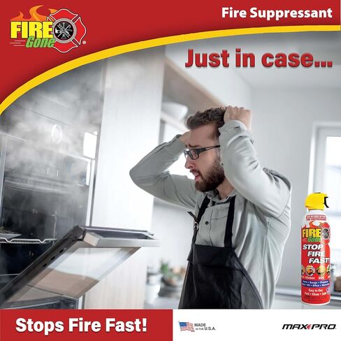 Fire Gone 2NBFG2704 White/Red Fire Suppressant Canisters - 16 Ounce, (Pack of 2 Units) in Kuwait