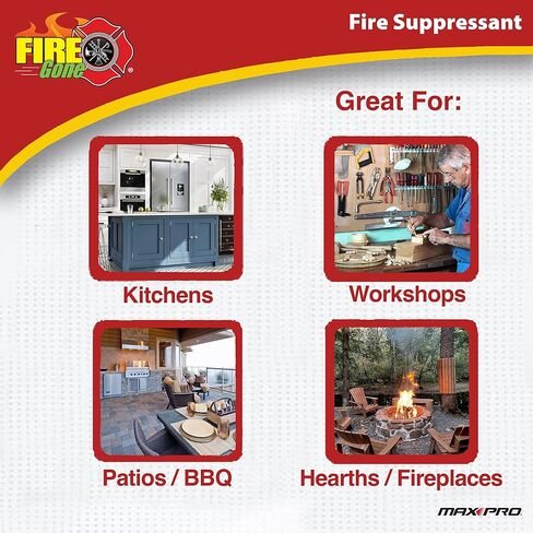 Fire Gone 2NBFG2704 White/Red Fire Suppressant Canisters - 16 Ounce, (Pack of 2 Units) in Kuwait