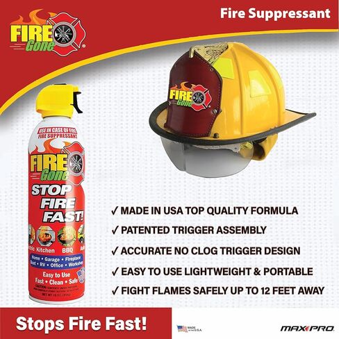 Fire Gone 2NBFG2704 White/Red Fire Suppressant Canisters - 16 Ounce, (Pack of 2 Units) in Kuwait