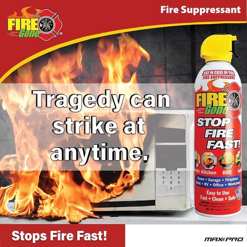Fire Gone 2NBFG2704 White/Red Fire Suppressant Canisters - 16 Ounce, (Pack of 2 Units) in Kuwait