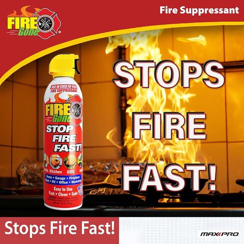 Fire Gone 2NBFG2704 White/Red Fire Suppressant Canisters - 16 Ounce, (Pack of 2 Units) in Kuwait