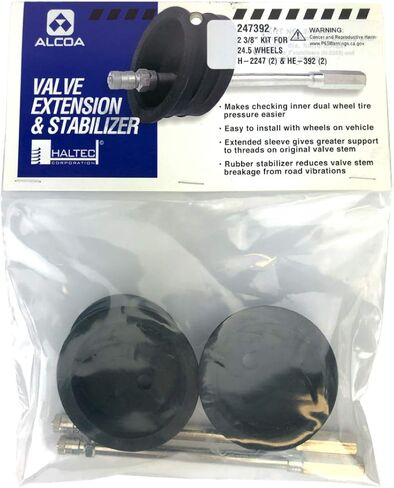 Alcoa Wheels 247392 مجموعة تمديد مثبت جذع الصمام لـ 24.5 فتحة مركز العجلة H-2247 HE-392 in Kuwait