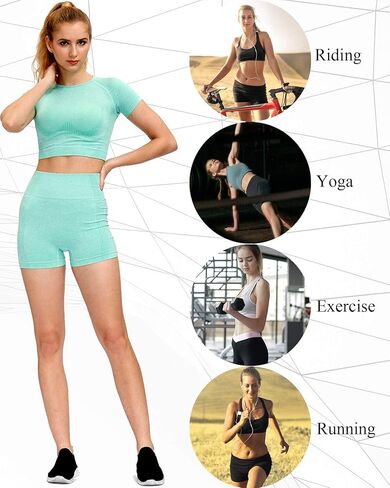 Seamless Biker Shorts for Women High Waist Butt Lifting Workout Yoga Activewear in Saudi Arabia