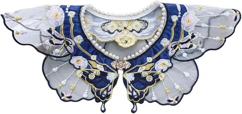 False Shawl Pearls Shawl Wrap Yunjian Collar Detachable Embroidery Floral Decorative Chinese Mamianqun Yunjian in Saudi Arabia
