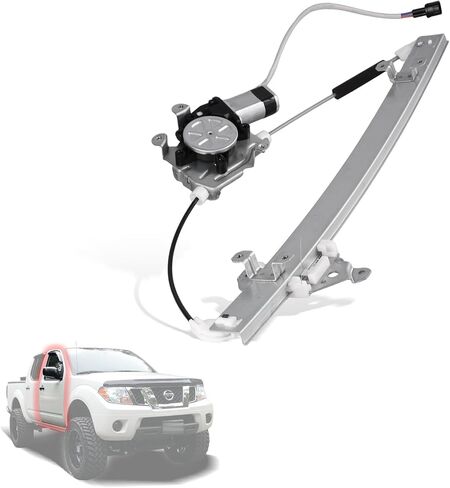 Front Right Passenger Side Power Window Regulator with Motor Assembly Compatible for 2005-2015 Nissan Frontier, 2005-2010 Pathfinder, 2005-2015 Xterra, 2009-2010 Suzuki Equator, Replace 741-349 in Saudi Arabia