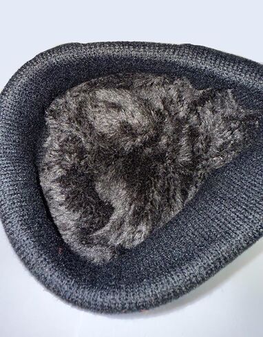 NY Winter Knit Beanie with Logo, Unisex - One Size - Black - Insulated Comfy Hats, Cuffed Design in Saudi Arabia