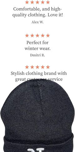 NY Winter Knit Beanie with Logo, Unisex - One Size - Black - Insulated Comfy Hats, Cuffed Design in Saudi Arabia