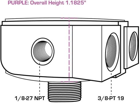 محول خيط لوحة الساندويتش لمبرد الزيت من GlowShift - 20 مم × 1.5 خيط - تثبيت مستشعرات ضغط الزيت ودرجة الحرارة - يتضمن حلقة دائرية، وقوابس المنافذ وتجهيزات خط تغذية/إرجاع الزيت in Saudi Arabia