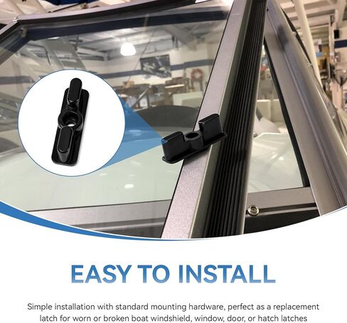 مزلاج مزدوج للزجاج الأمامي للقارب، مزلاج بديل لقفل نافذة الباب البحري، أجهزة مشبك فتحة القارب، تحمي النوافذ وتمنع الرياح القوية، 4 قطع in Kuwait