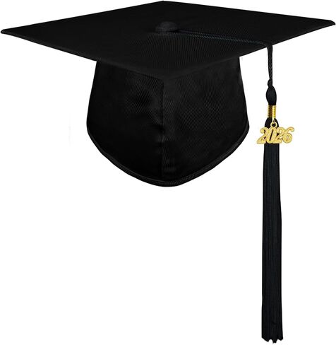 GraduationMall Shiny Adult Graduation Cap with 2024 Tassel for High School and Bachelor in Kuwait