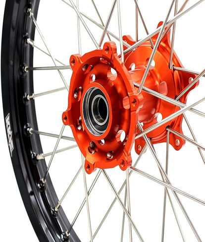 KKE 2.15 * 18" Dirt Bike CNC Rear Wheel Rim Fit KTM EXC/EXC-F/SX/SX F/XC/XCF/XCW/XCF-W 125-530 2003-2026 Orange Hub in Kuwait
