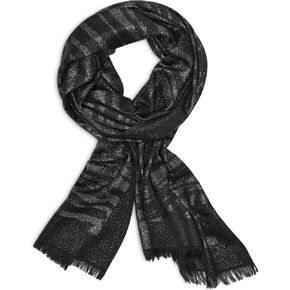 Calvin Klein Women's Abstract Swirl Metallic Scarf With Eyelash Fringe in Kuwait