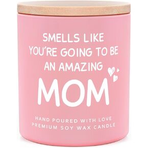 هدايا الأم الجديدة، شمعة معطرة باللافندر والفانيليا، هدايا الحمل للأمهات المتوقعات، أمي لتكوني، ماما، أساسيات الأم الجديدة لأول مرة، تهنئة للزوجة الحامل، بعد الولادة، جرة وردية (10 أونصة) in Kuwait