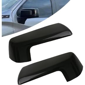 أغطية مرآة خارجية متوافقة مع Chevy Silverado 1500 2500 3500 2019-2024/ GMC Sierra 1500 2500 3500 2019-2024 قطع غيار الملحقات تحل محل 84732185 84732186 يسار يمين أسود لامع 1 زوج in Kuwait