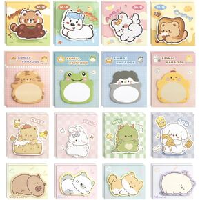 32 وسادة 400 ورقة ملاحظات لاصقة لطيفة، ملاحظات لاصقة على شكل حيوانات كرتونية كاواي، ملاحظات ذاتية اللصق، مجموعة ملاحظات لاصقة صغيرة، هدايا ملاحظات على شكل حيوانات للطلاب، لوازم مكتب المنزل والمدرسة in Kuwait