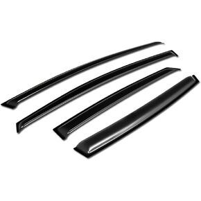 Curved Style Smoke Window Visors Deflector Vent Shade Guard 4 Pieces Compatible with 12-17 Ford Focus 4 Door Sedan/Hatchback in Kuwait