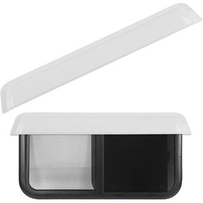 واقي المطر لنافذة RV باللون الأبيض - يناسب نوافذ بعرض 32-37 بوصة (95 سم)، أكريليك ممتاز، شريط 3M، تركيب سهل بدون حفر لـ RV/Camper/Van in Kuwait