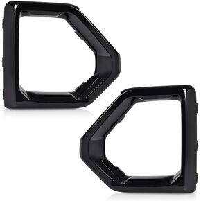 GRAND ORANGE Front Fog Light Outer Bezel Cover Set Left&Right Compatible with GMC Sierra 2019-2021 Denali SLT AT4 (NOT fit SLE, Base or Elevation Models) 84176753, 84176752 Glossy Black in Kuwait