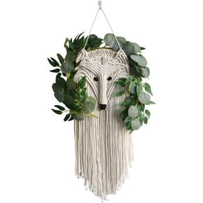 Large Macrame Wall Hanging, 88 * 26cm/34''*10'' Bohemian Style Art Decor, Linen Tapestry For Home/Bedroom/Wedding Decoration, Bohemian Home Decoration, Large Macrame Art Backdrop in Kuwait