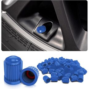 60 قطعة من أغطية جذع صمام الإطارات، أغطية حماية للصمامات المقاومة للغبار مع سدادة مطاطية على شكل حرف O، مناسبة عالميًا للسيارات وسيارات الدفع الرباعي والشاحنات والدراجات والإكسسوارات الخارجية للسيارات (أسود) in Kuwait