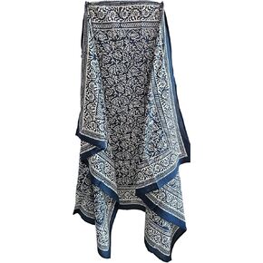 Hand Block Print Sarong, Women Bikini Cover Hand Dyed Scarves Indian Hand Block Print Scarves,Stole Cotton Scarves Size 44x72 Inch ss08 in Kuwait
